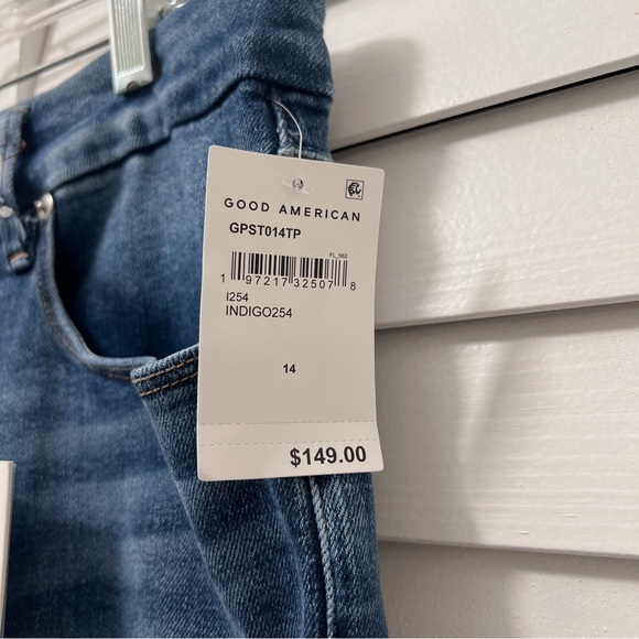 NWT Good American Good Petite Straight Jeans in Indigo 254 Size 14P - Picture 6 of 12